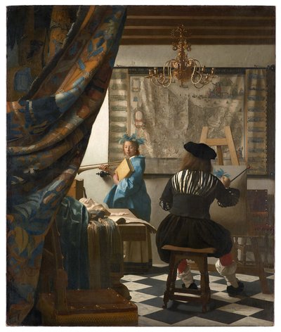 La alegoría de la pintura de Jan Vermeer van Delft